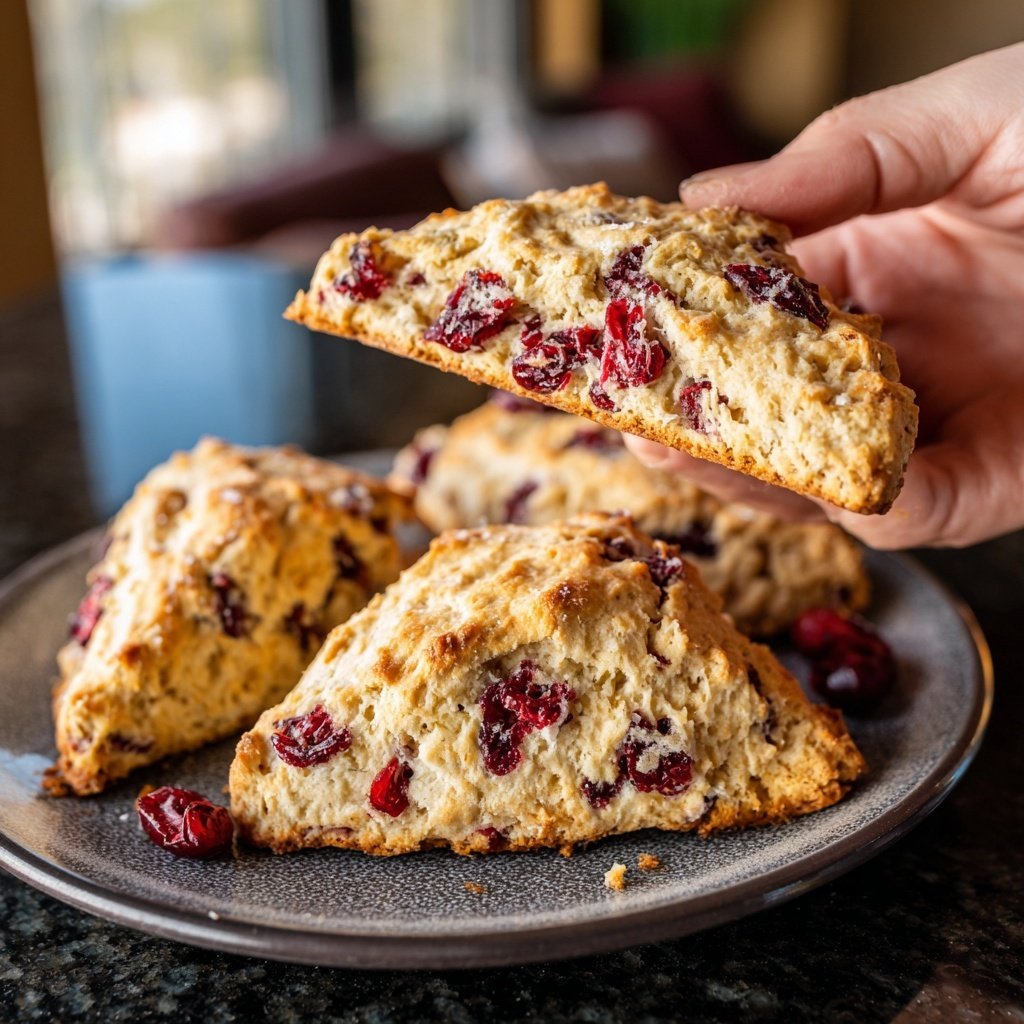 Scones cranberry laranja manteiga laranja