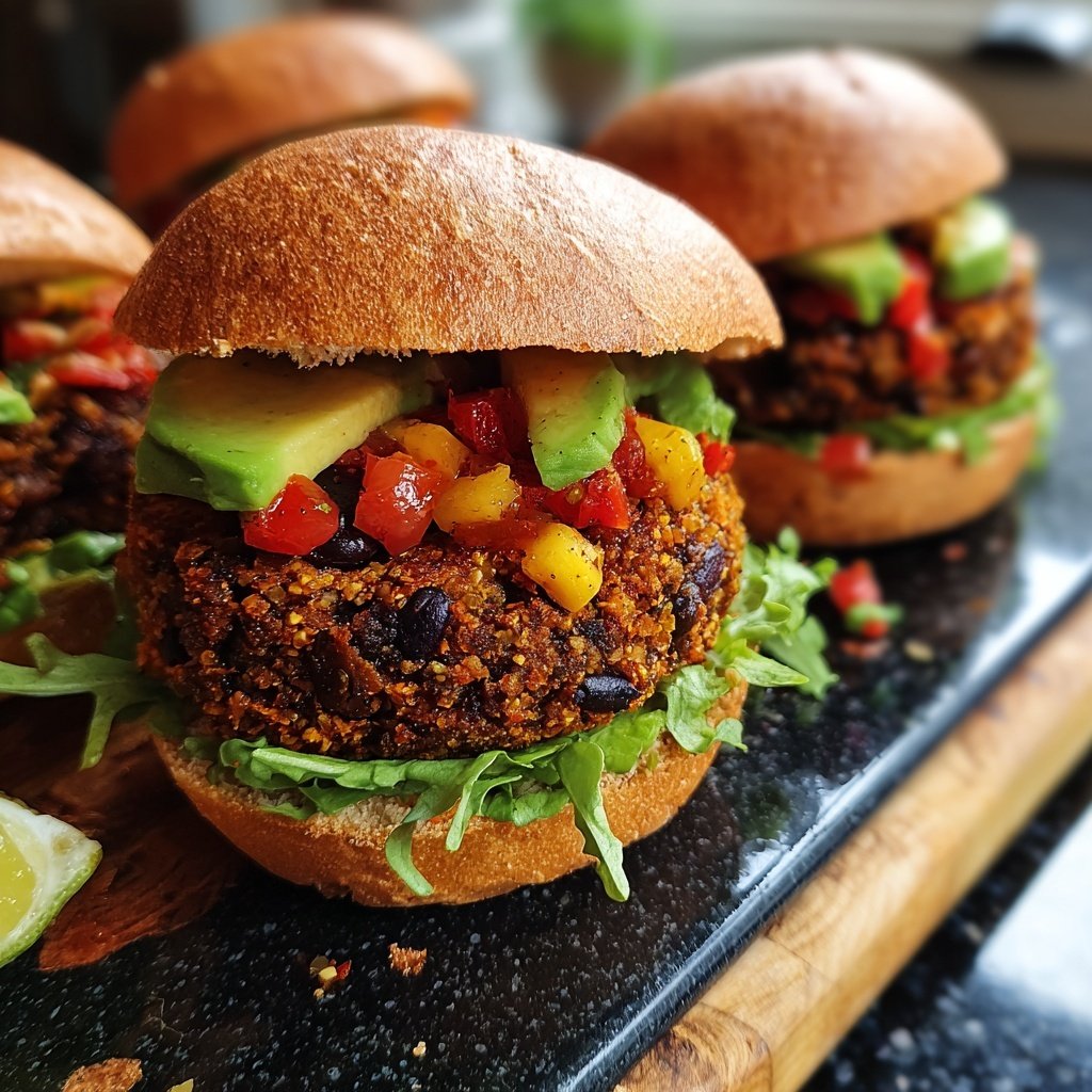 Mini hambúrgueres vegetarianos picantes