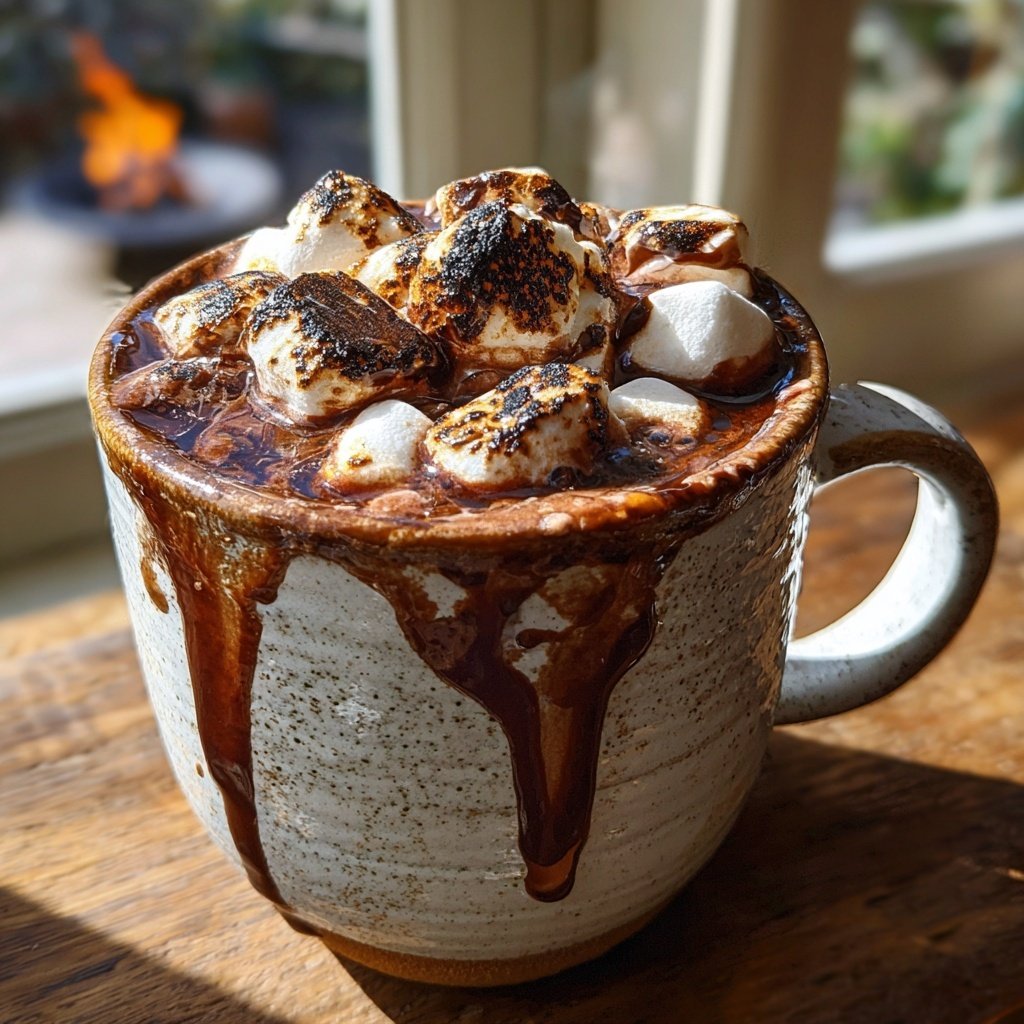 Chocolate quente rápido cobertura marshmallow