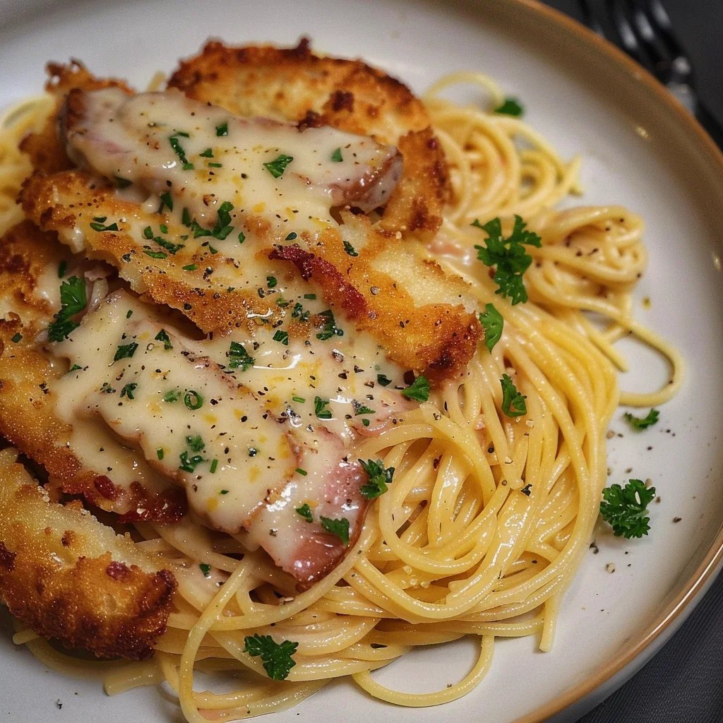 Espaguete Cordon Bleu e Molho de Limão