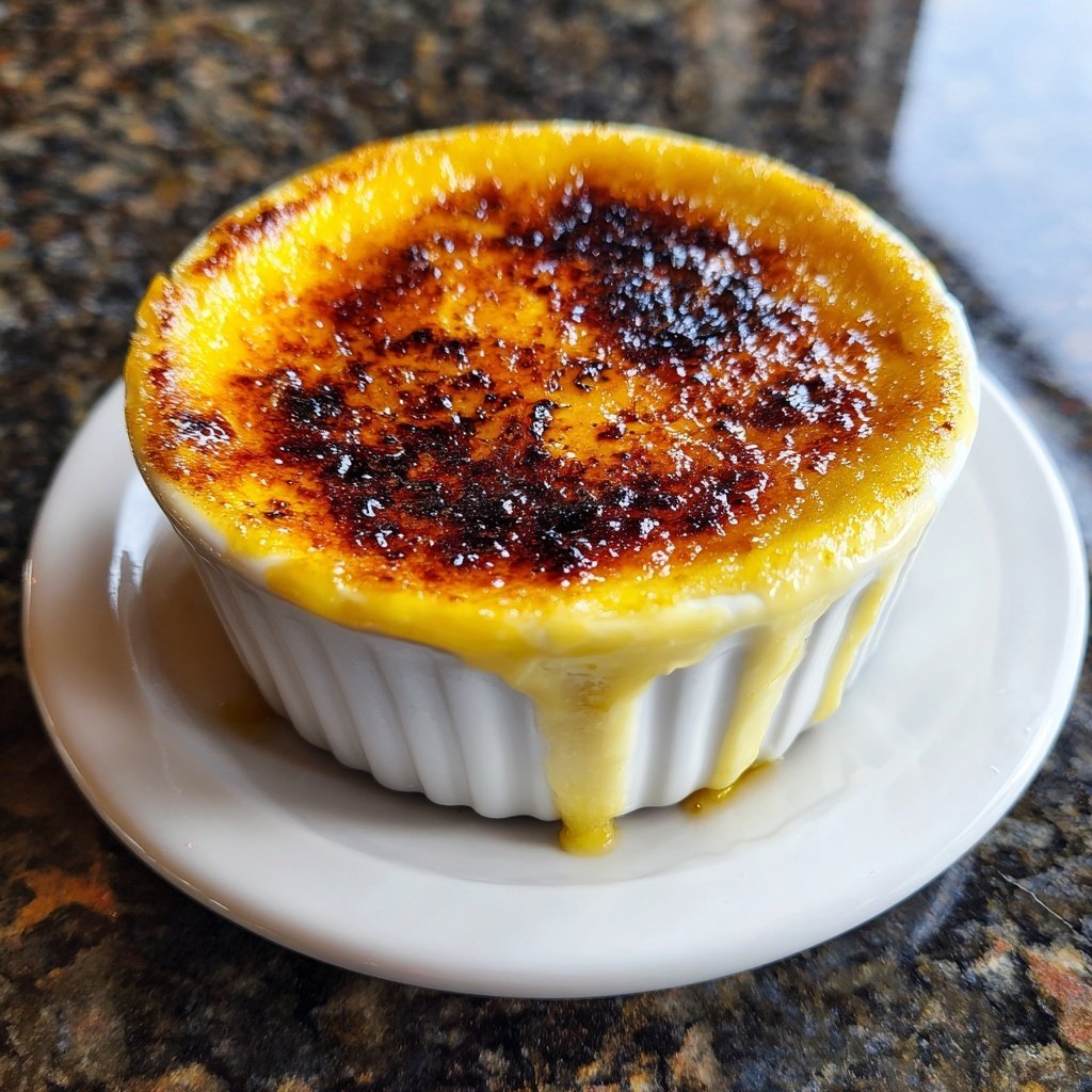 Crème brûlée fácil baunilha maçarico