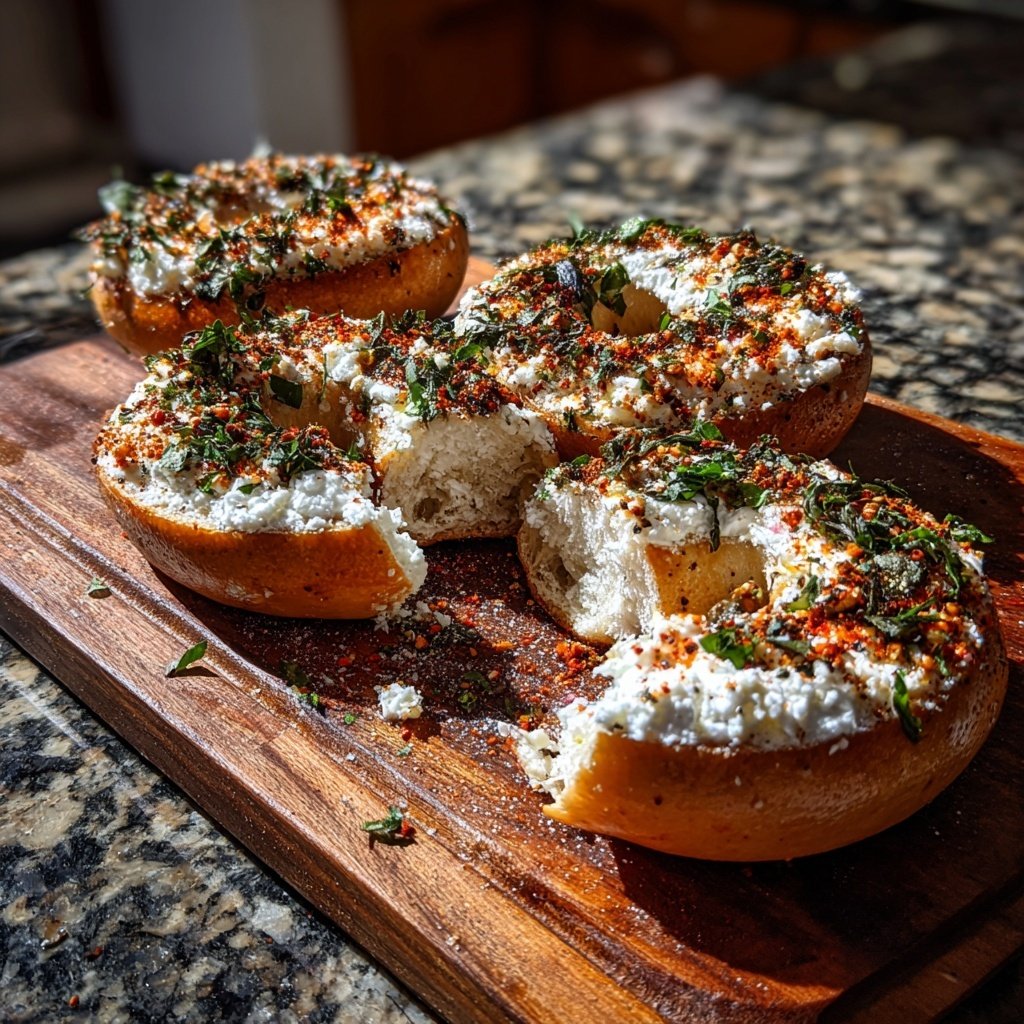 Bagels carregados de proteína de requesão
