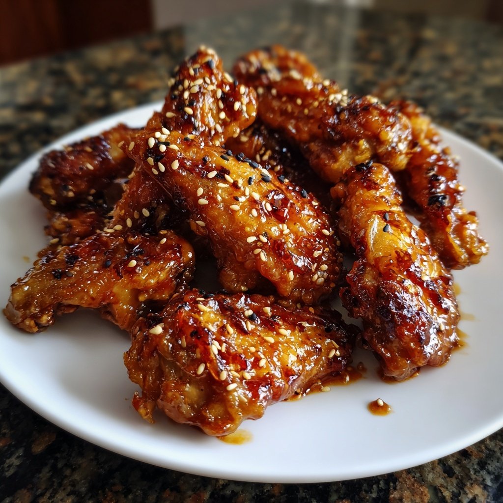 Bonchon asas frango soja alho