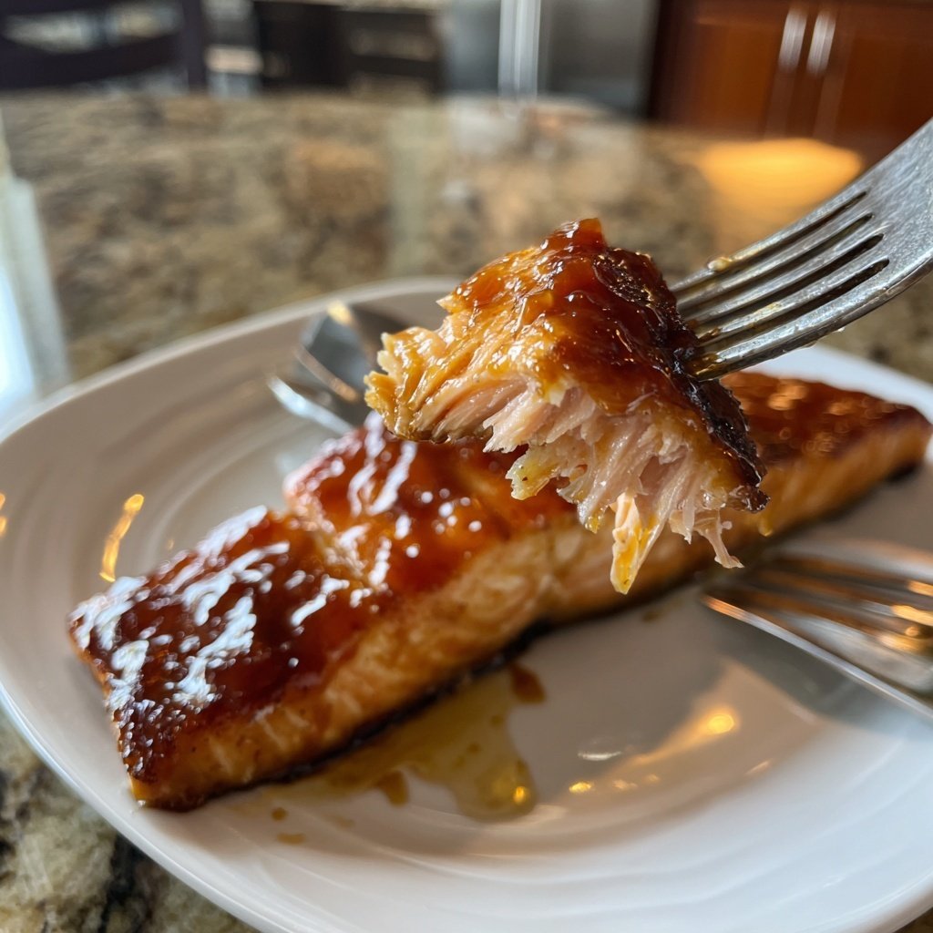 Filés salmão glacê mostarda maple