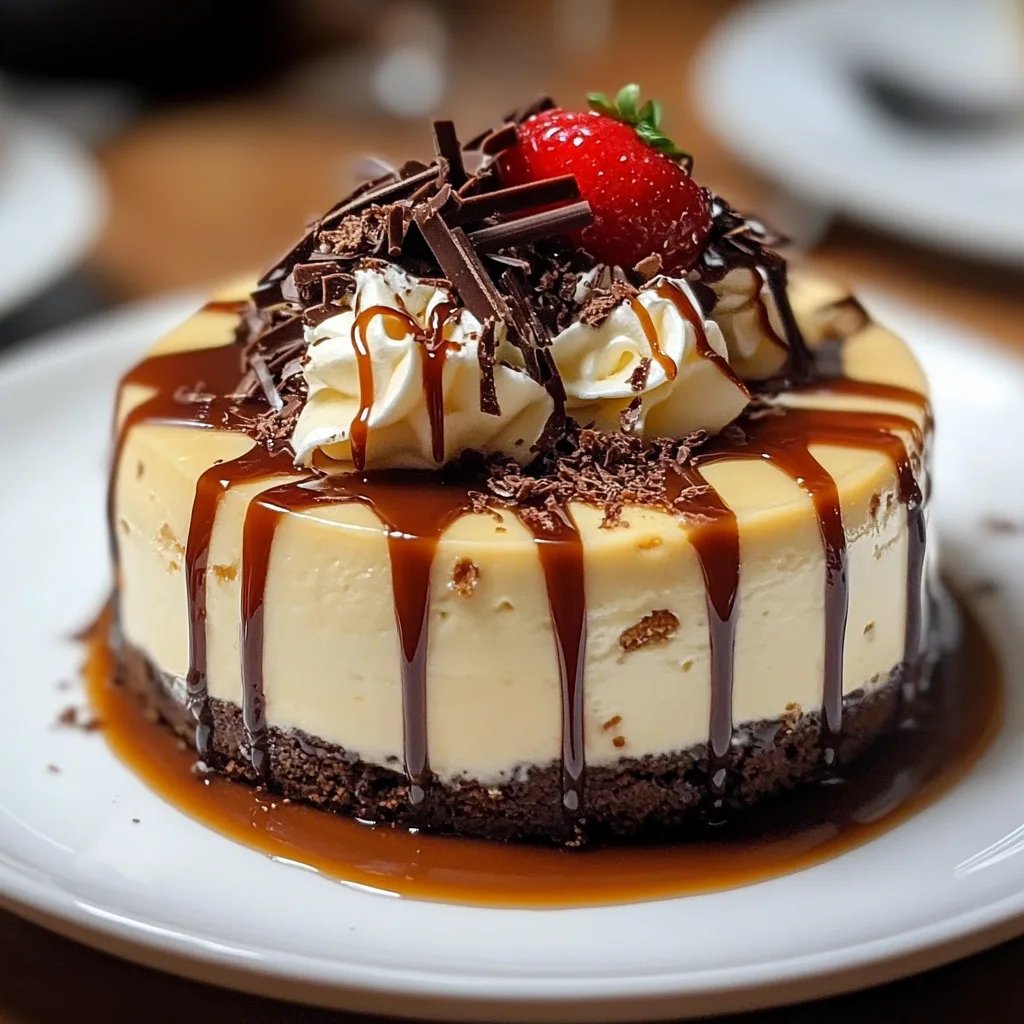 Cheesecake de Brownie com Caramelo