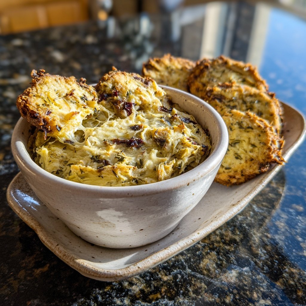 Dip Alcachofra Parmesão Queijo