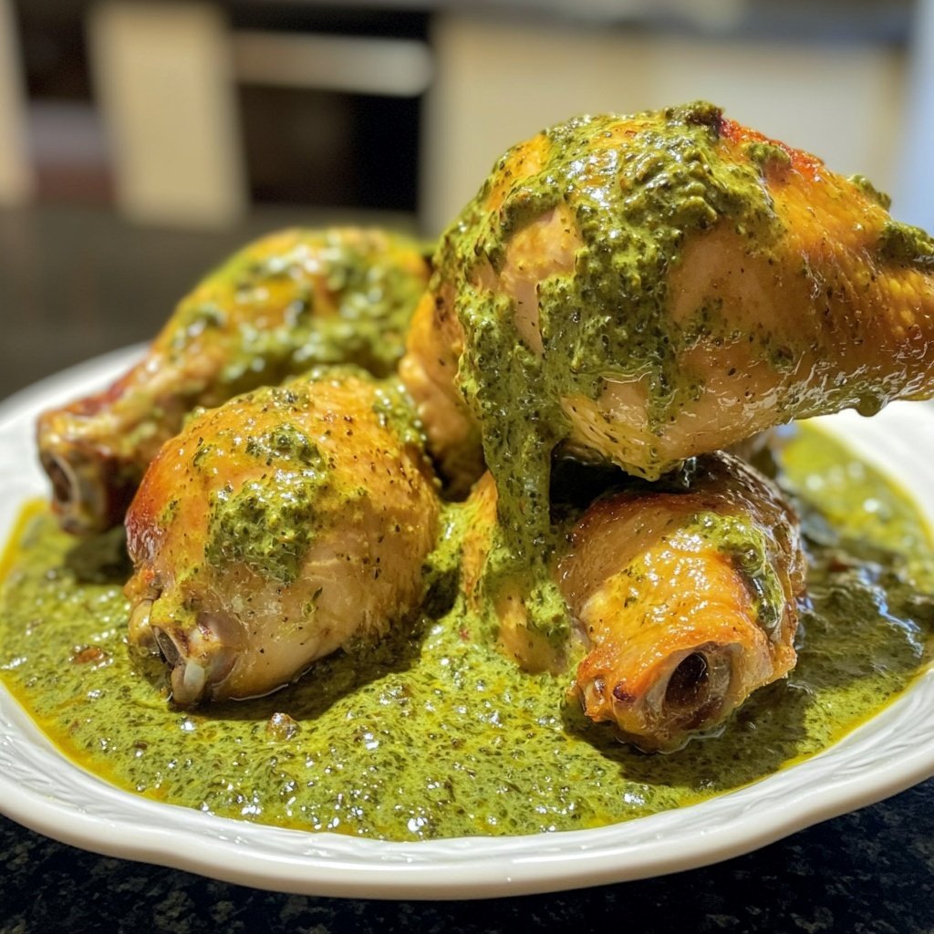Frango peruano com molho verde cremoso