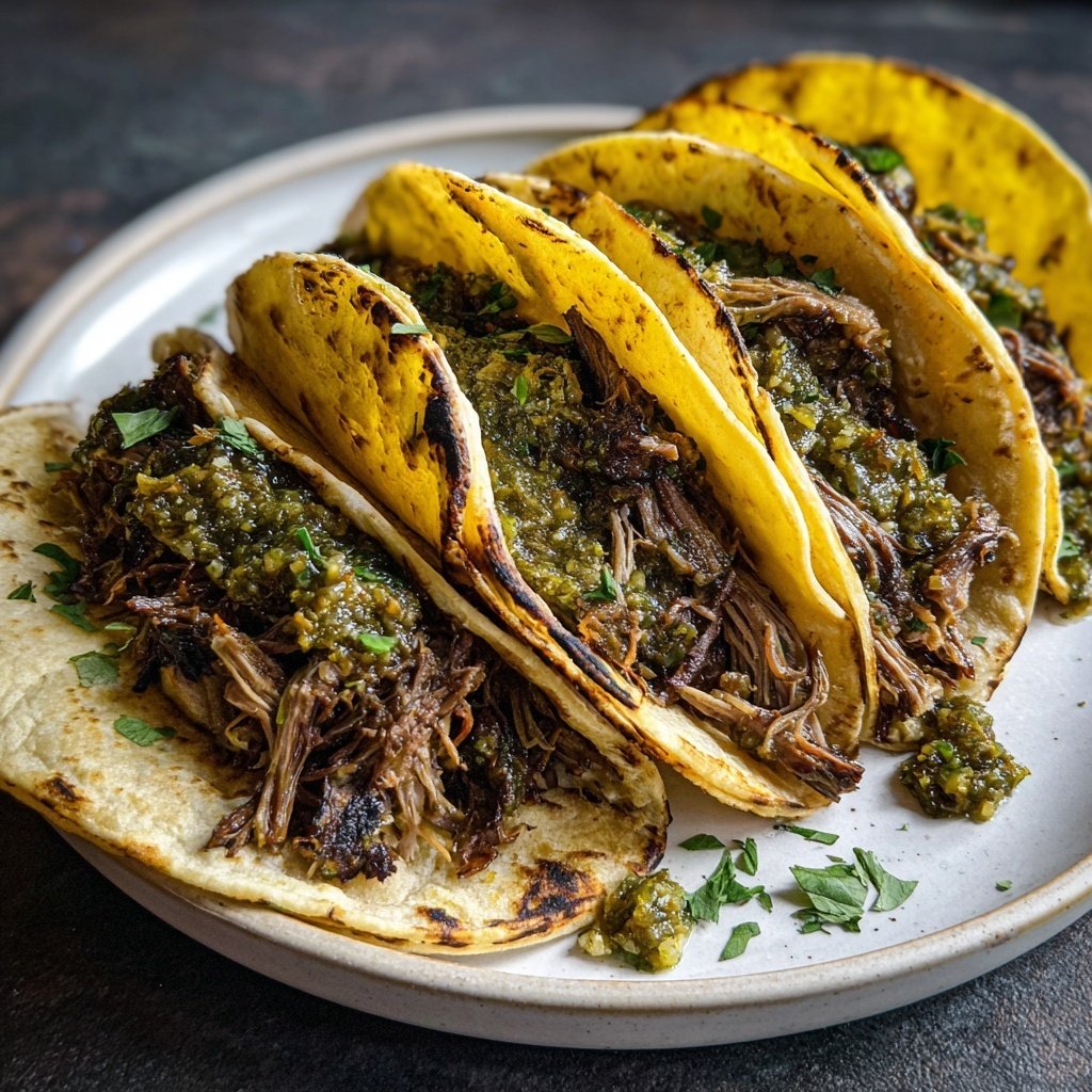 Tacos Cogumelos Desfiados Salsa Verde