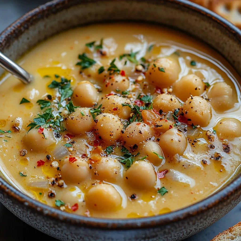 Sopa Cremosa de Grão-de-Bico com Alho: Uma Receita Incrível e Essencial