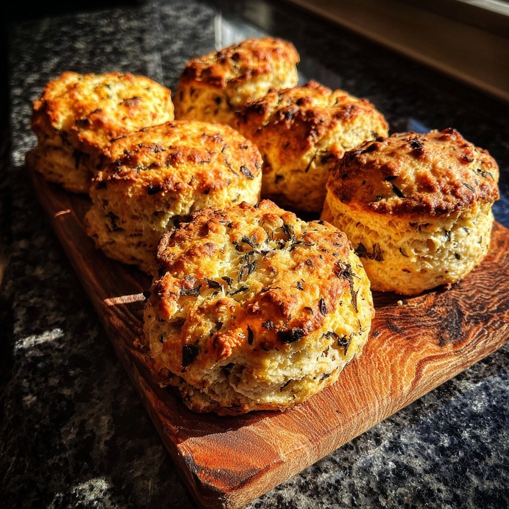 Scones de requesón com ervas