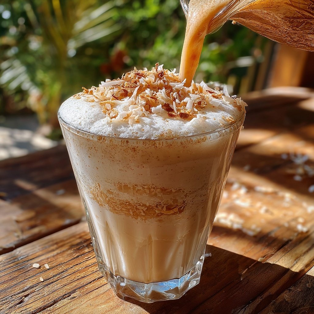 Coquito ponche coco ovo rum especiado