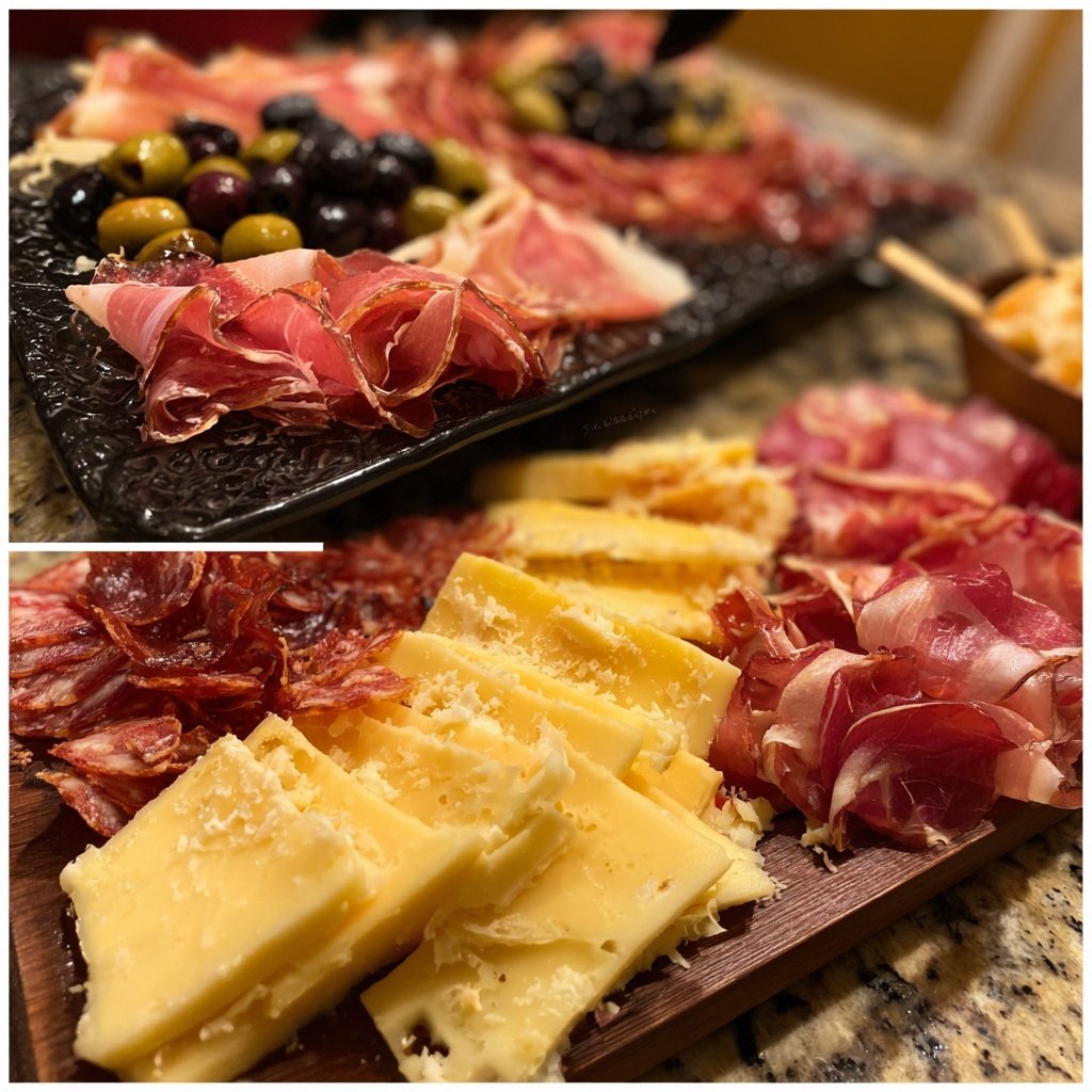 Tábua de frios clássica festiva