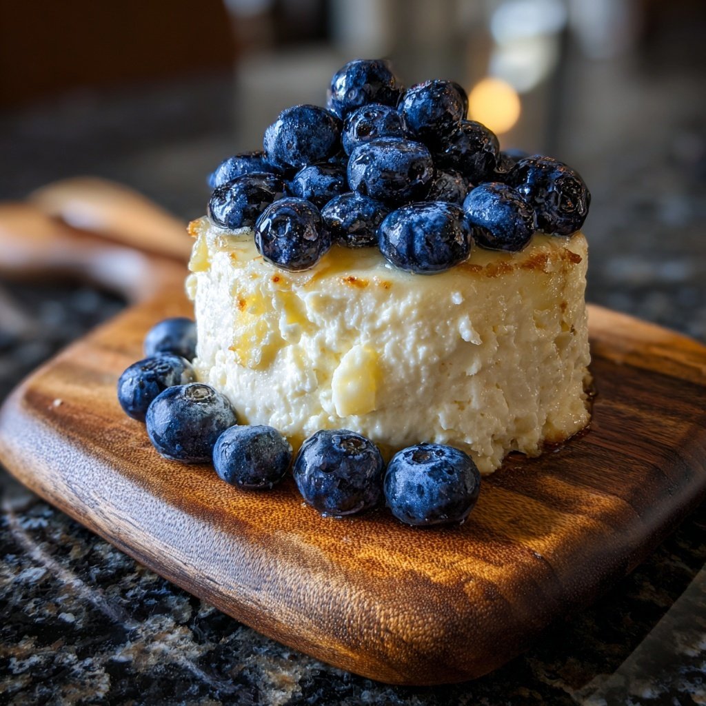 Maravilha de requesón com mirtilos
