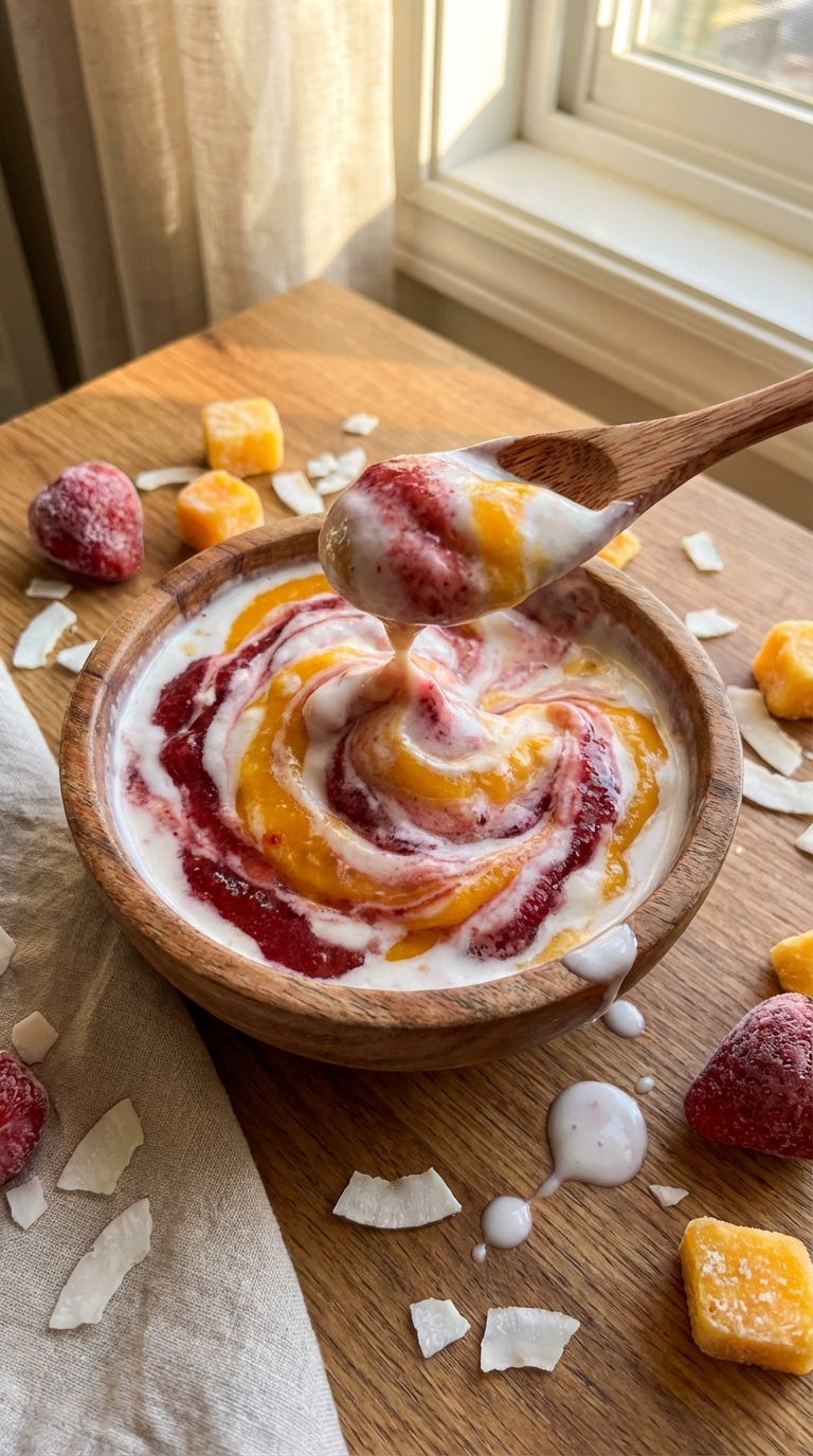 Sabores gourmet de iogurte congelado