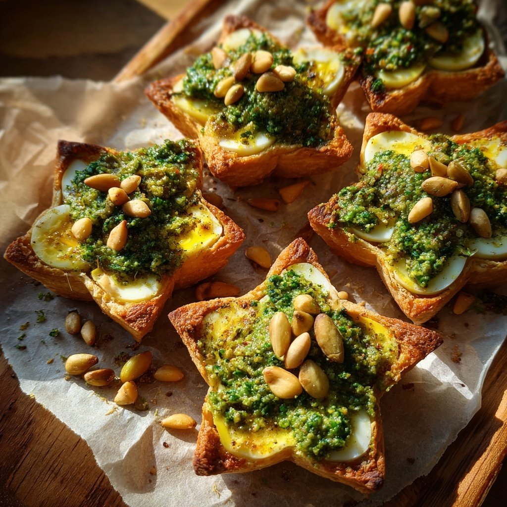 Árvore Natal ovos recheados pesto