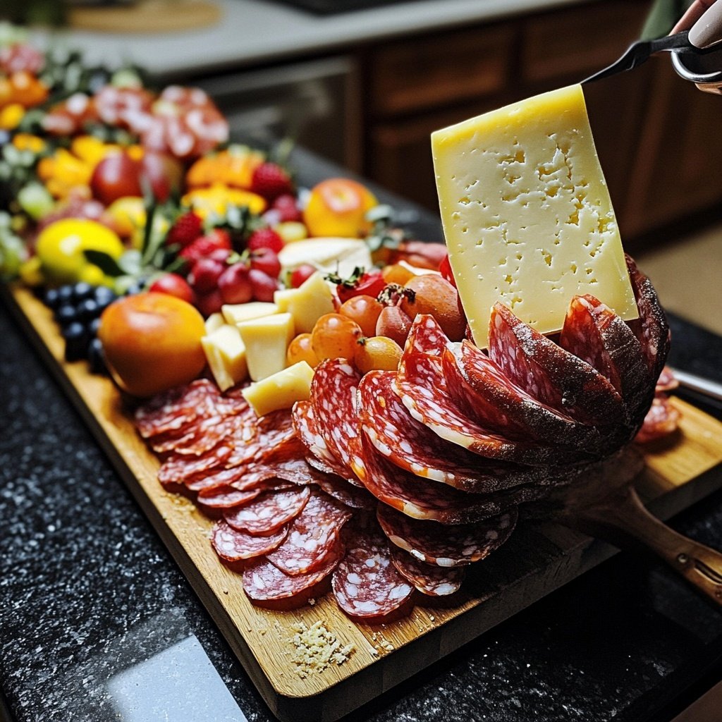 Tábuas de charcutaria em formato de peru