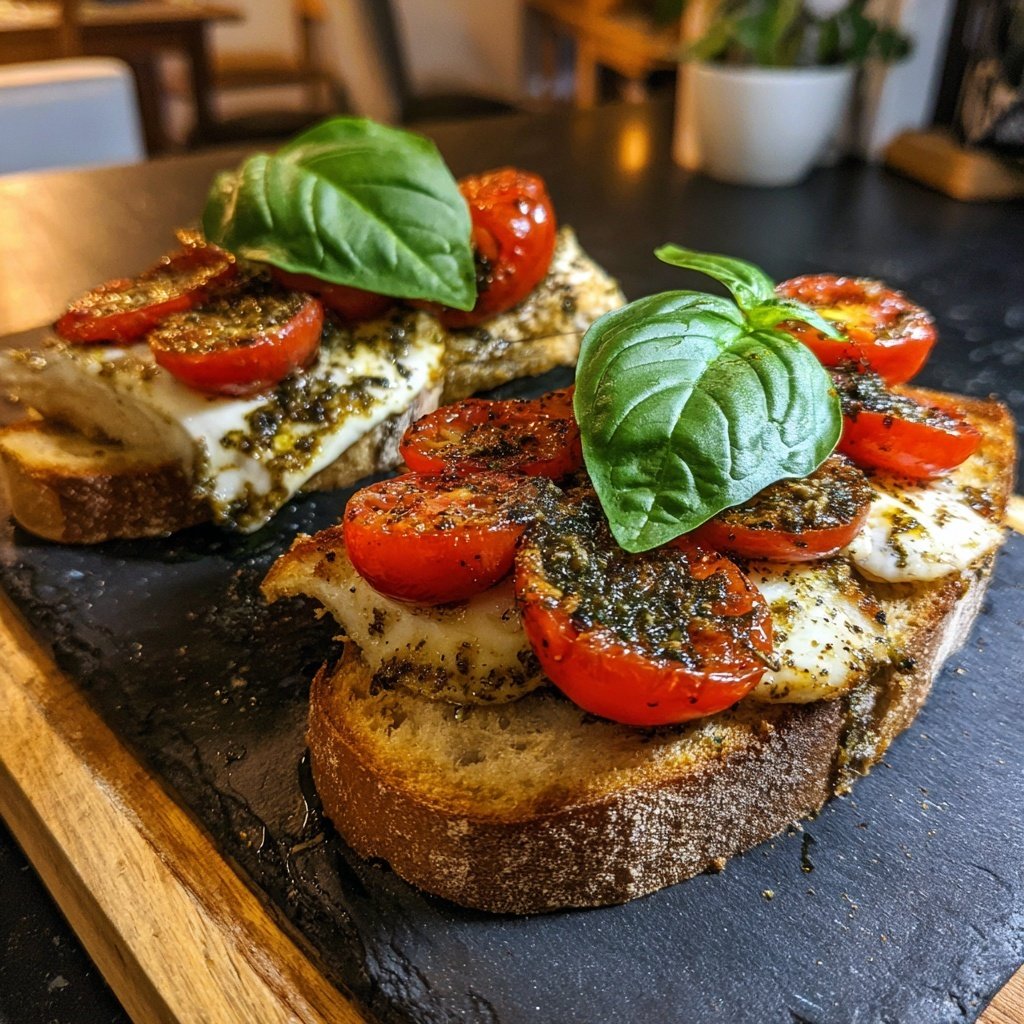 Frango caprese balsâmico manjericão fresco