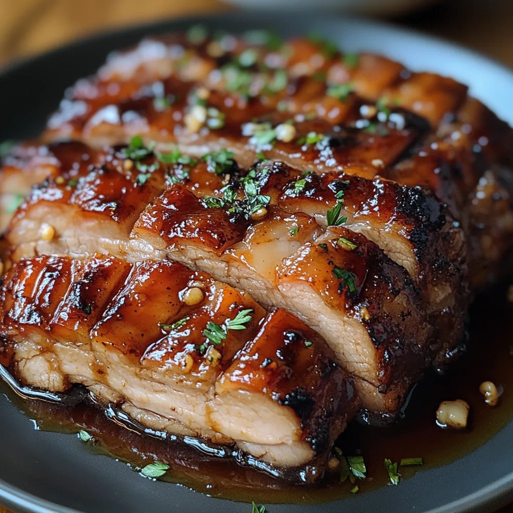 Barriga de Porco na Panela Lenta com Glacê de Mel e Balsâmico: Uma Receita Incrível