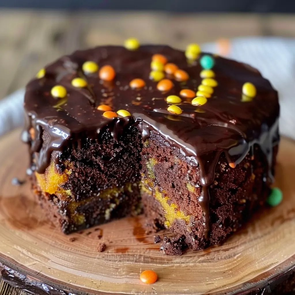 Bolo de Cenoura com Cobertura Crocante de Chocolate