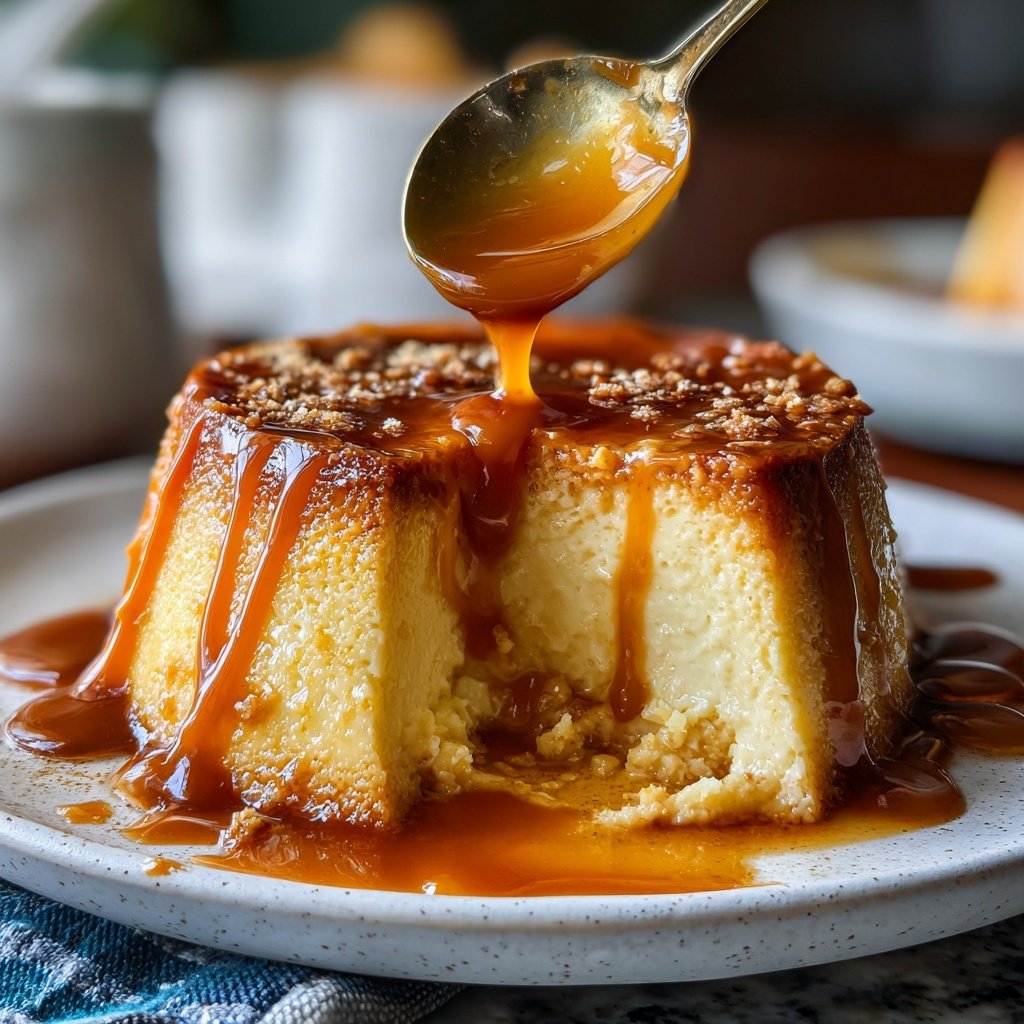 Sobremesa espanhola de flan de caramelo rica e cremosa