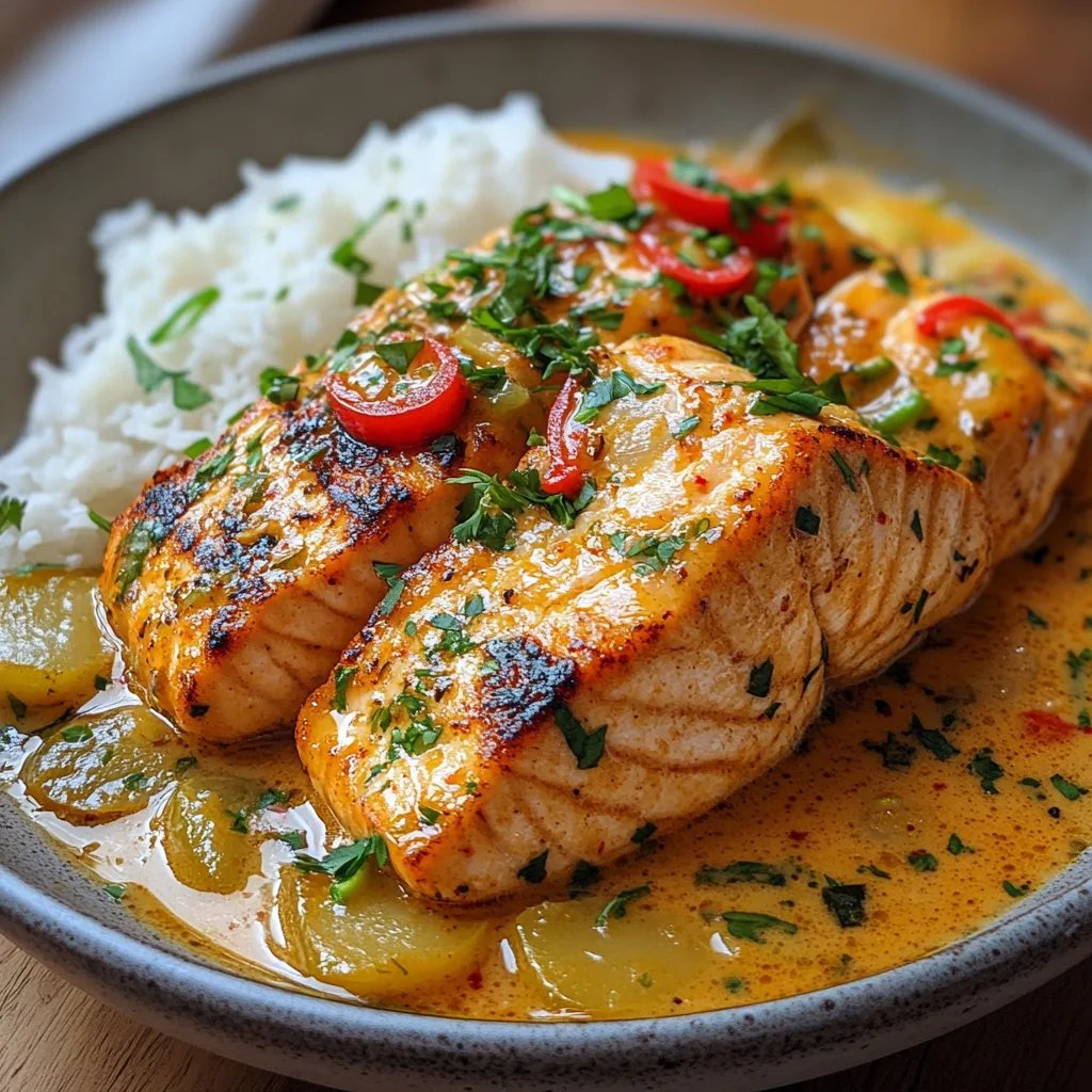 Salmão ao Curry com Coco Estilo Caribenho: Uma Receita Incrível e Definitiva