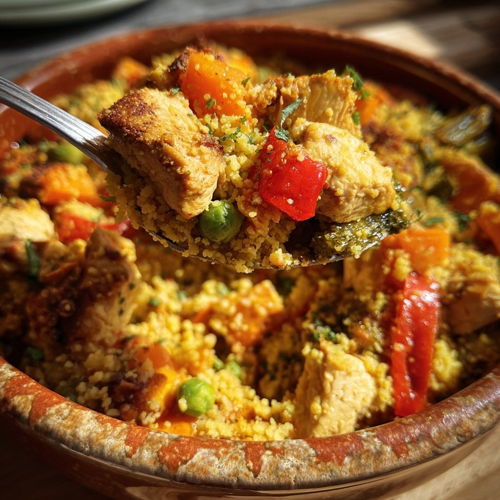 Tigelas Frango Mediterrâneo Vegetais Cuscuz