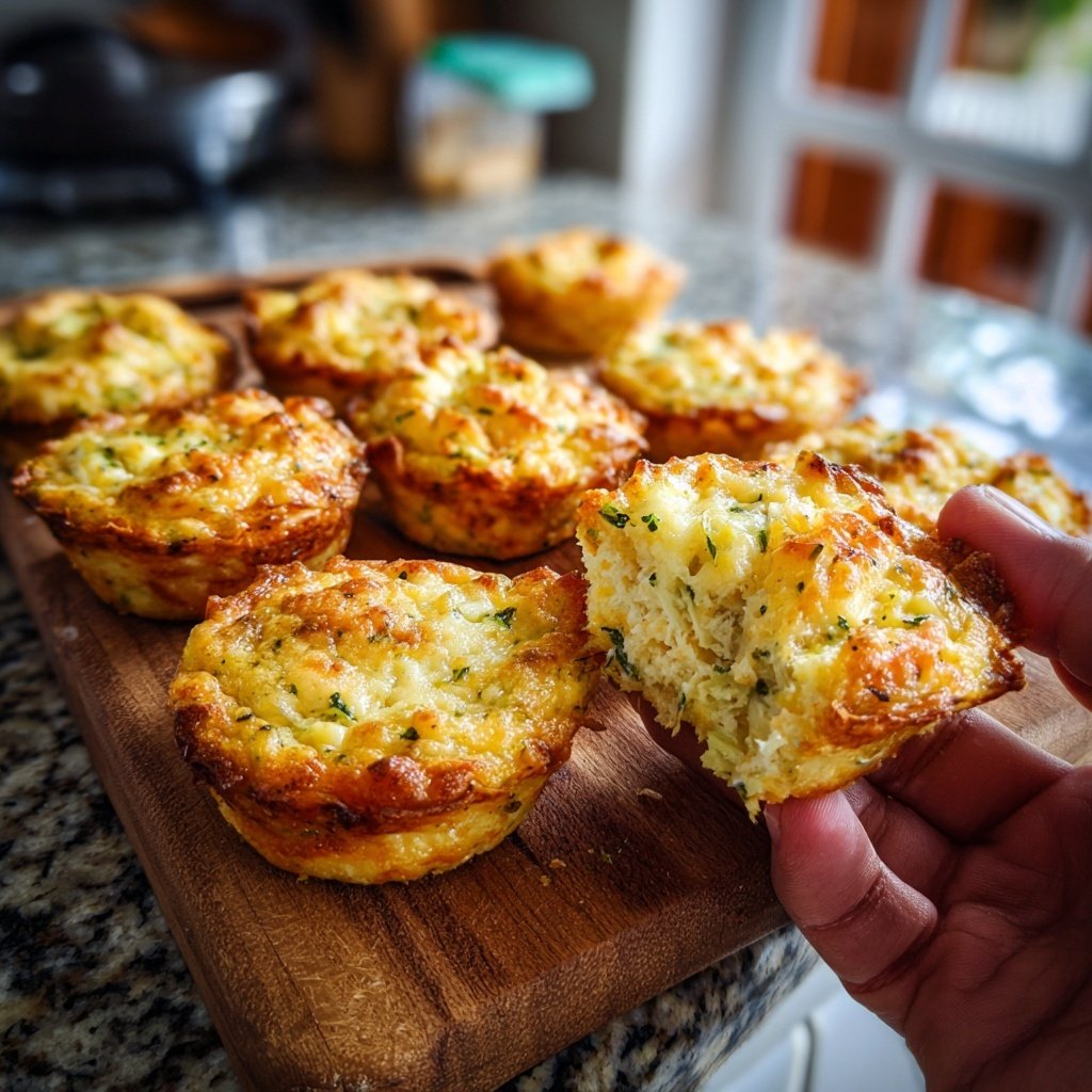 Mini quiches de abobrinha com requesón