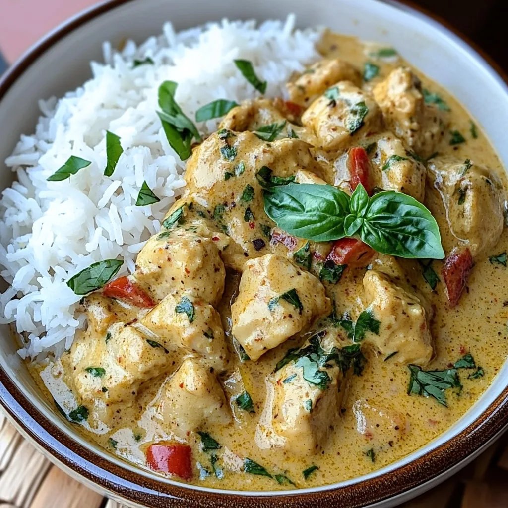 <p>Frango com Manjericão e Molho de Caril de Coco: Uma Receita Incrível e Definitiva</p>