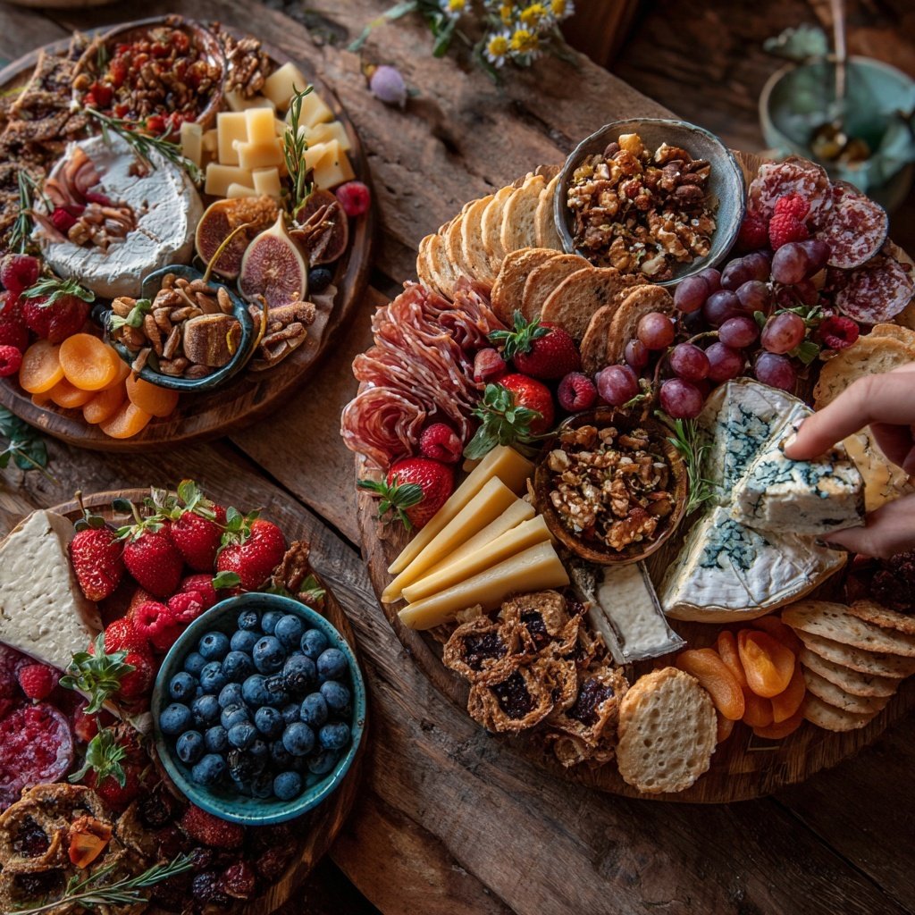Tábuas de charcutaria coloridas e encantadoras
