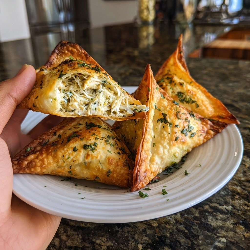 Rangoon Caranguejo Massa Folhada