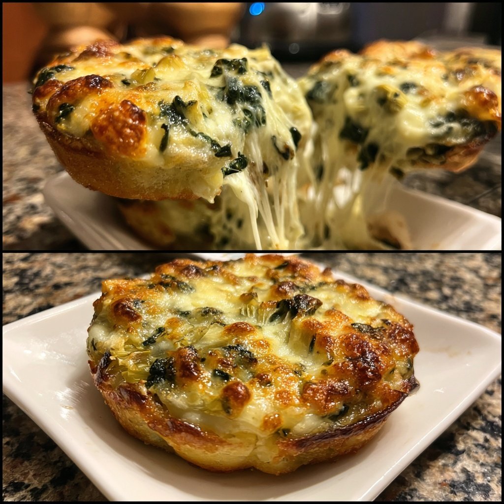 Petiscos de espinafre e alcachofra