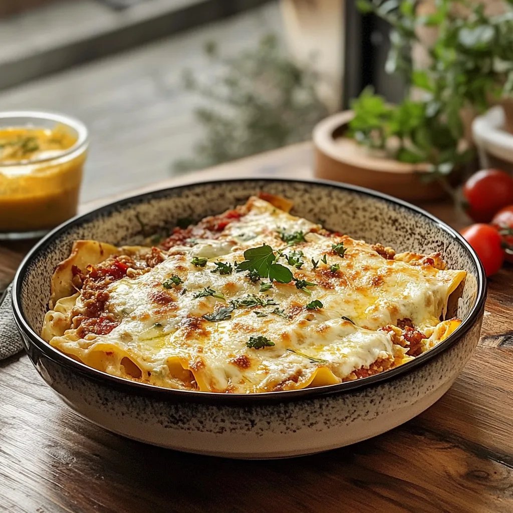 Lasanha de um milhão de dólares com queijo cottage