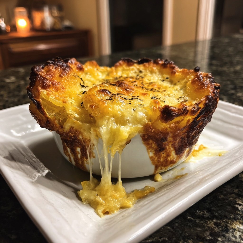 Batatas gratinadas cremoso queijo