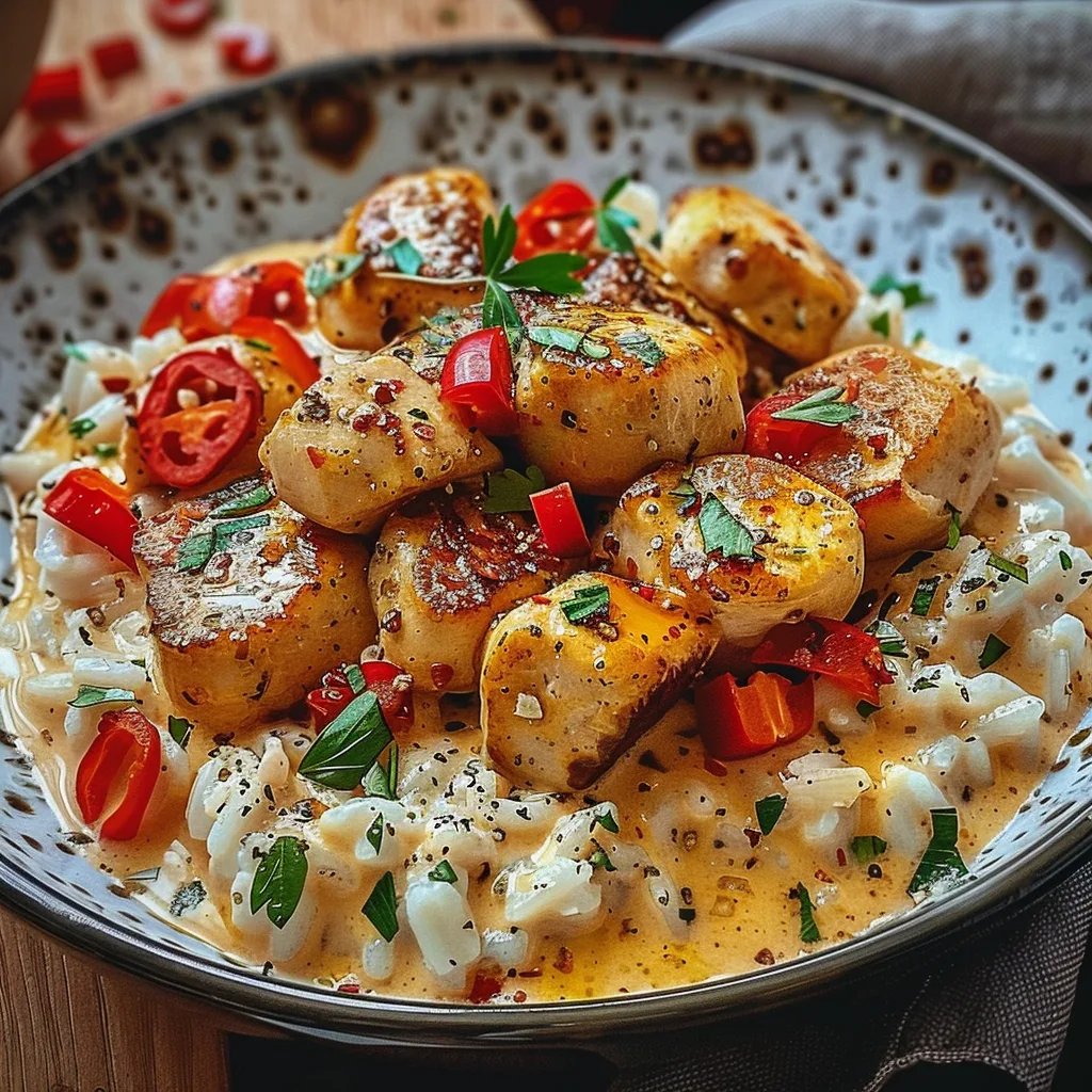 Frango Cremoso com Arroz Macio