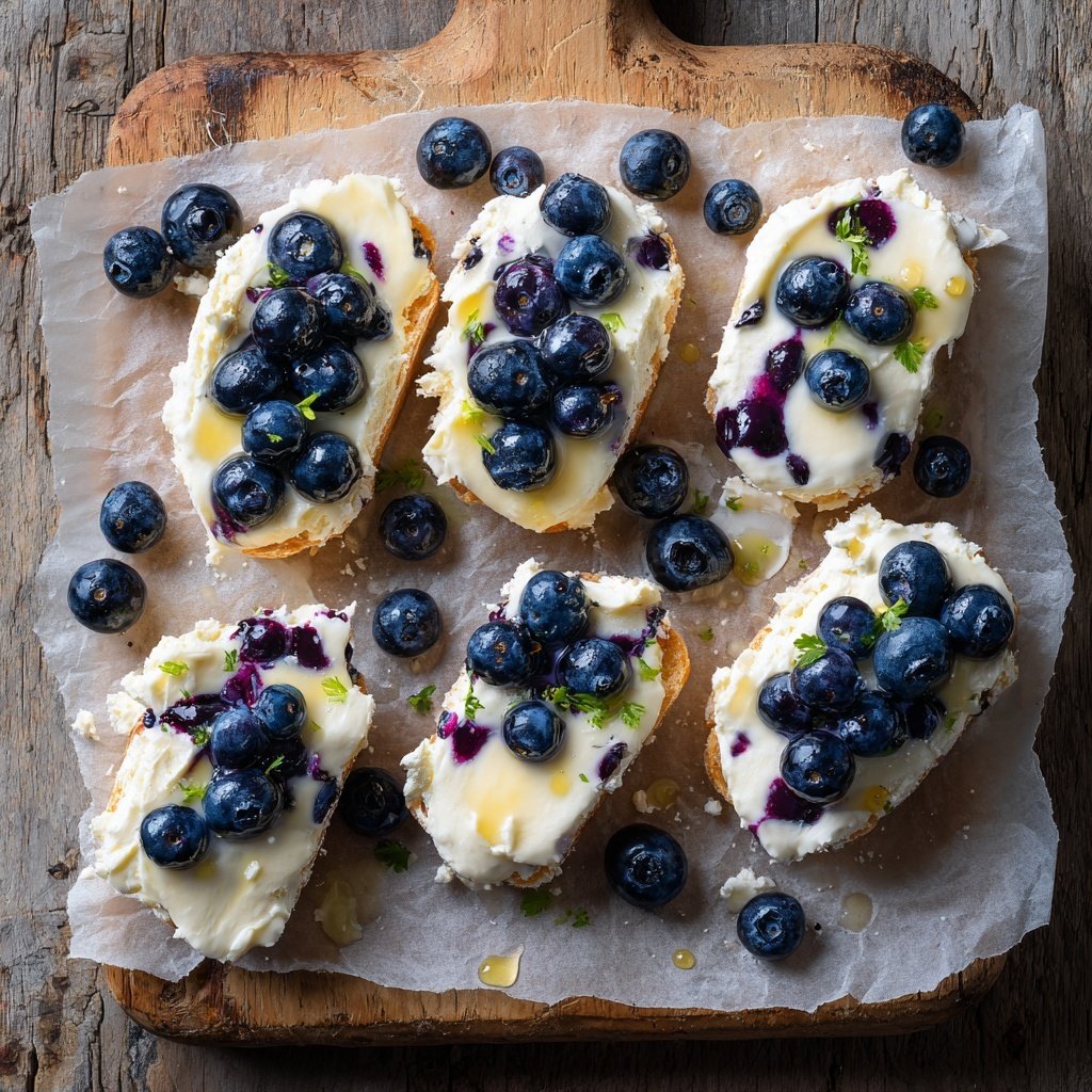 Untável de cream cheese limão mirtilos