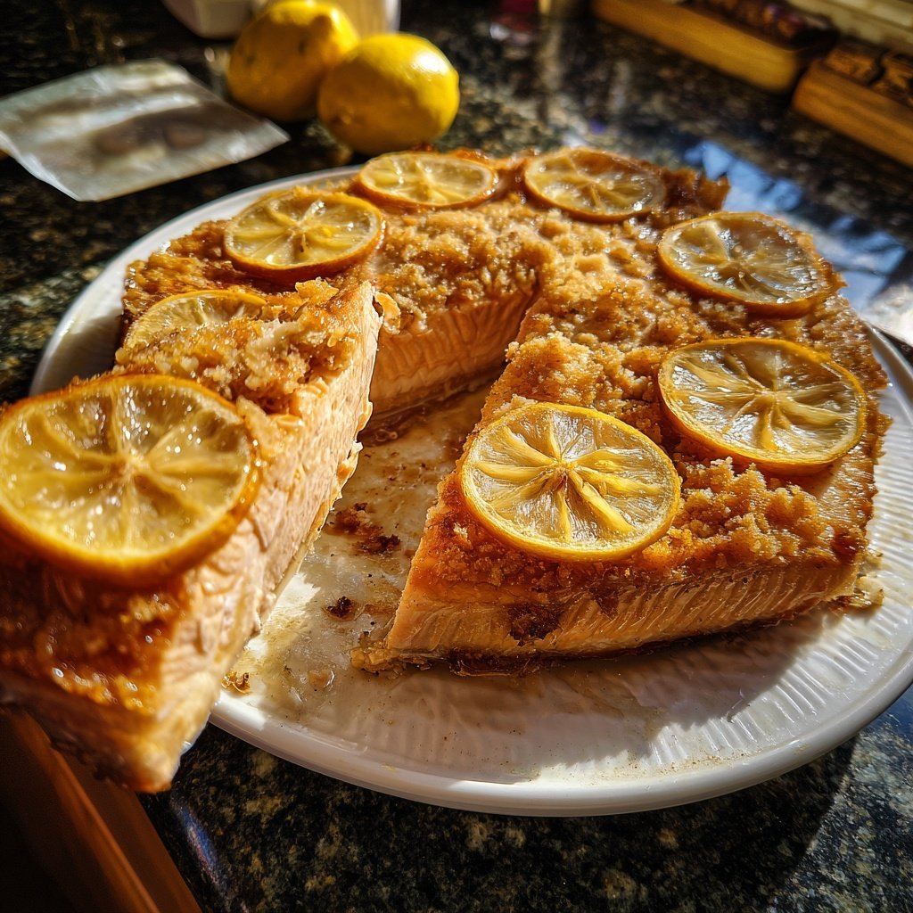 Salmão assado fácil manteiga limão